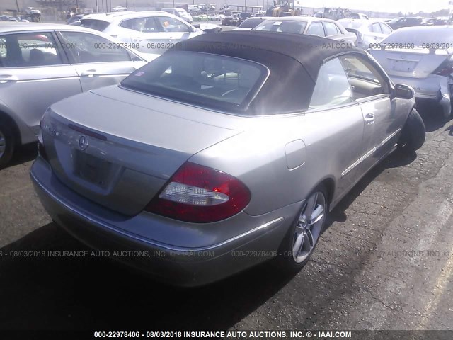 WDBTK56H66F187332 - 2006 MERCEDES-BENZ CLK 350 TAN photo 4