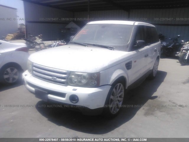 SALSH23456A966982 - 2006 LAND ROVER RANGE ROVER SPORT SUPERCHARGED WHITE photo 2