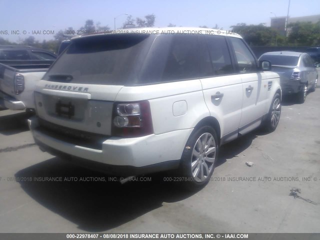 SALSH23456A966982 - 2006 LAND ROVER RANGE ROVER SPORT SUPERCHARGED WHITE photo 4