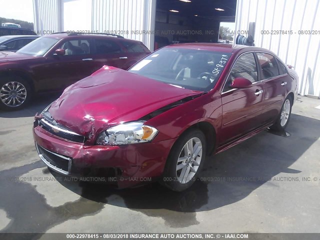 2G1WC5E32E1108920 - 2014 CHEVROLET IMPALA LIMITED LTZ RED photo 2