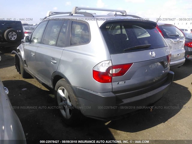 WBXPA73444WC40633 - 2004 BMW X3 2.5I GRAY photo 3