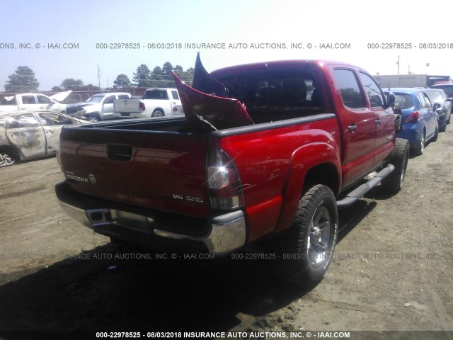 3TMLU4ENXDM131680 - 2013 TOYOTA TACOMA DOUBLE CAB 红色 照片 4