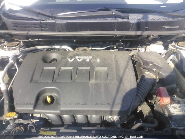 2T1KU4EE5AC247367 - 2010 TOYOTA COROLLA MATRIX  SILVER photo 10