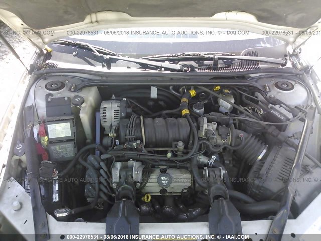 2G1WX12K739418679 - 2003 CHEVROLET MONTE CARLO SS SILVER photo 10