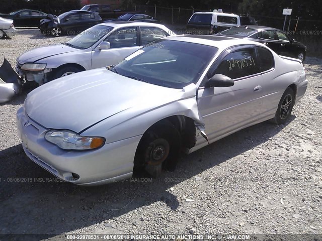2G1WX12K739418679 - 2003 CHEVROLET MONTE CARLO SS ვერცხლისფერი ფოტო 2