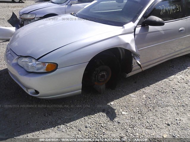2G1WX12K739418679 - 2003 CHEVROLET MONTE CARLO SS ვერცხლისფერი ფოტო 6