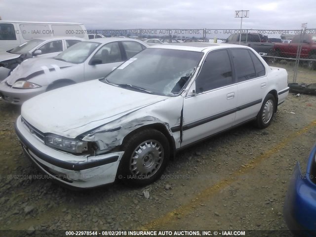 JHMCB7664MC088369 - 1991 HONDA ACCORD EX/EX-R WHITE photo 2