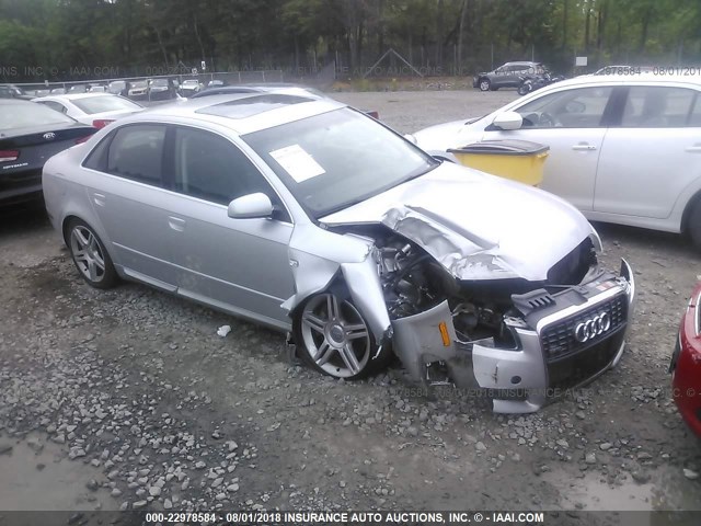 WAUDF78E68A095563 - 2008 AUDI A4 2.0T QUATTRO SILVER photo 1