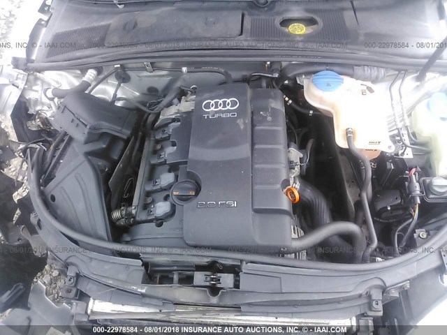 WAUDF78E68A095563 - 2008 AUDI A4 2.0T QUATTRO SILVER photo 10