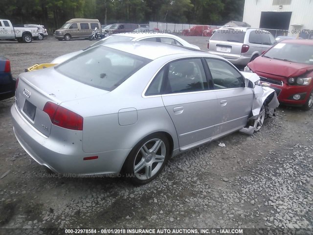 WAUDF78E68A095563 - 2008 AUDI A4 2.0T QUATTRO SILVER photo 4