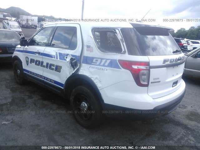 1FM5K8AR2FGB51641 - 2015 FORD EXPLORER POLICE INTERCEPTOR WHITE photo 3