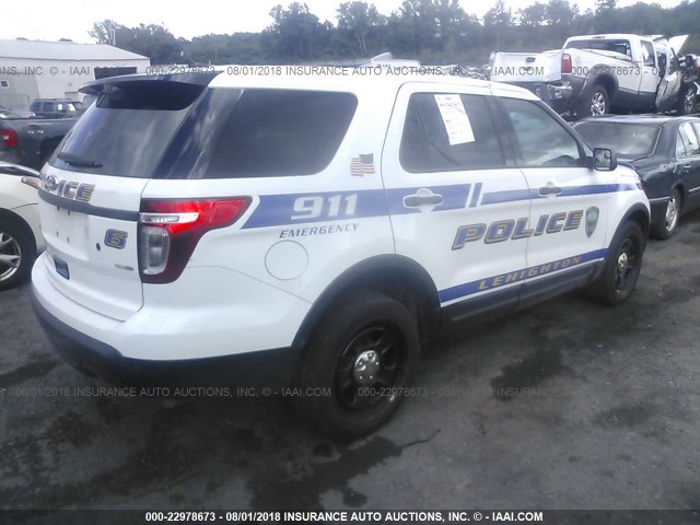 1FM5K8AR2FGB51641 - 2015 FORD EXPLORER POLICE INTERCEPTOR WHITE photo 4