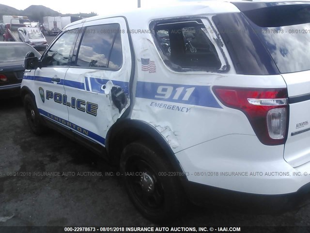 1FM5K8AR2FGB51641 - 2015 FORD EXPLORER POLICE INTERCEPTOR WHITE photo 6