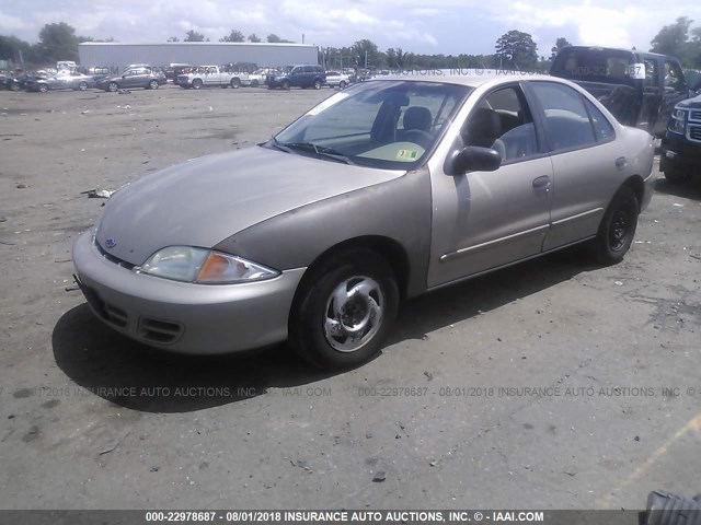 1G1JC524X27418593 - 2002 CHEVROLET CAVALIER CNG BEIGE photo 2