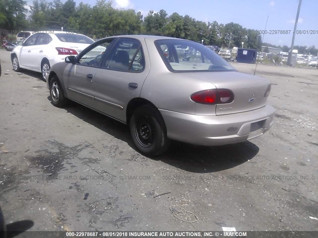 1G1JC524X27418593 - 2002 CHEVROLET CAVALIER CNG BEIGE photo 3