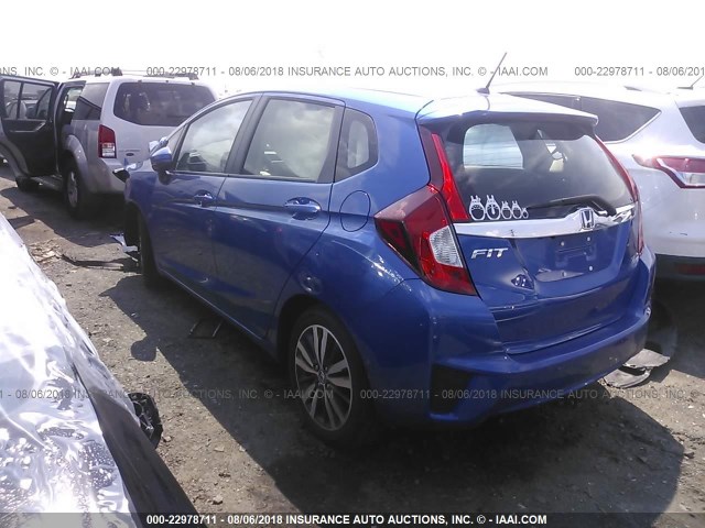 JHMGK5H70HS015880 - 2017 HONDA FIT EX/EXL BLUE photo 3