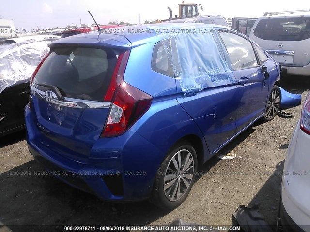 JHMGK5H70HS015880 - 2017 HONDA FIT EX/EXL BLUE photo 4