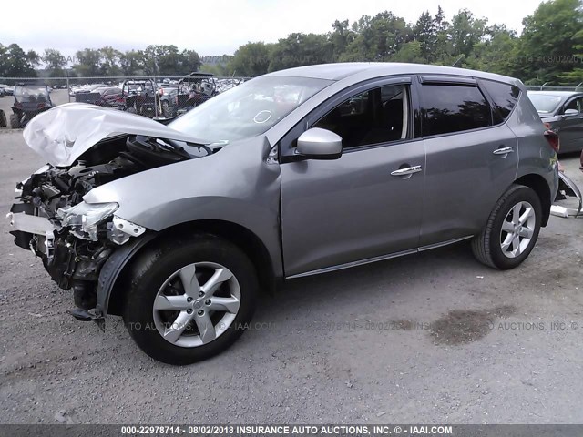 JN8AZ1MU1AW005563 - 2010 NISSAN MURANO S/SL/LE GRAY photo 2