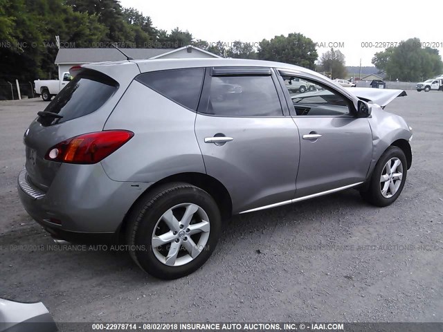 JN8AZ1MU1AW005563 - 2010 NISSAN MURANO S/SL/LE GRAY photo 4