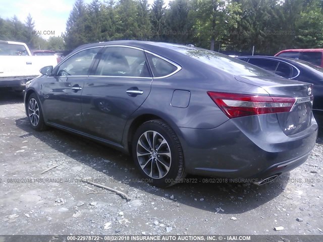 4T1BK1EB1GU198332 - 2016 TOYOTA AVALON XLE PLUS/PREMIUM/TOUR/LTD GRAY photo 3