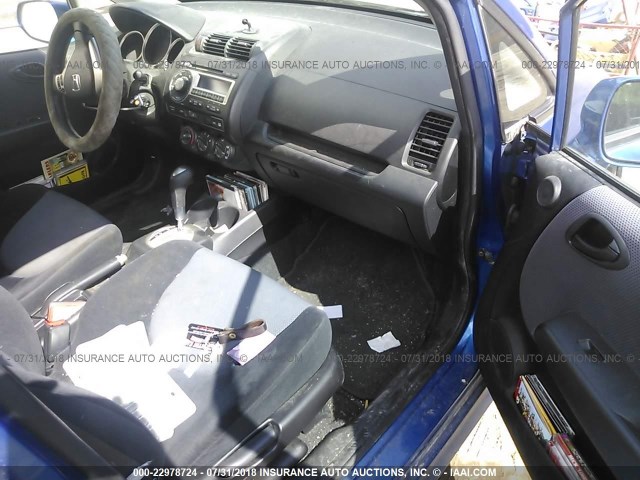 JHMGD38617S016833 - 2007 HONDA FIT S 蓝色 照片 5