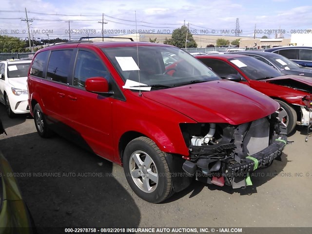 2C4RDGCG1CR203468 - 2012 DODGE GRAND CARAVAN SXT RED photo 1