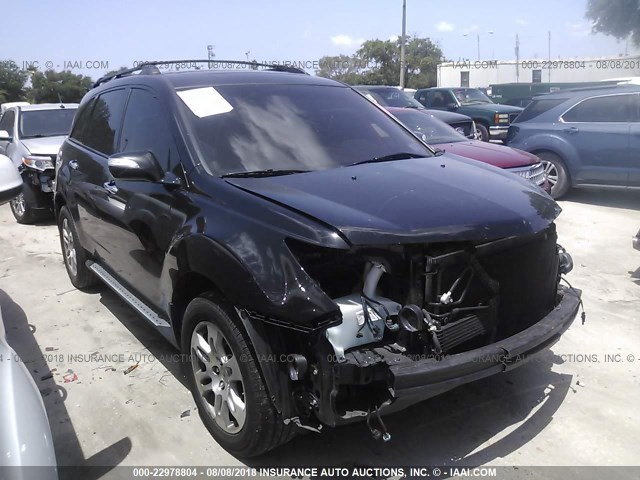 2HNYD28458H554789 - 2008 ACURA MDX TECHNOLOGY BLACK photo 1