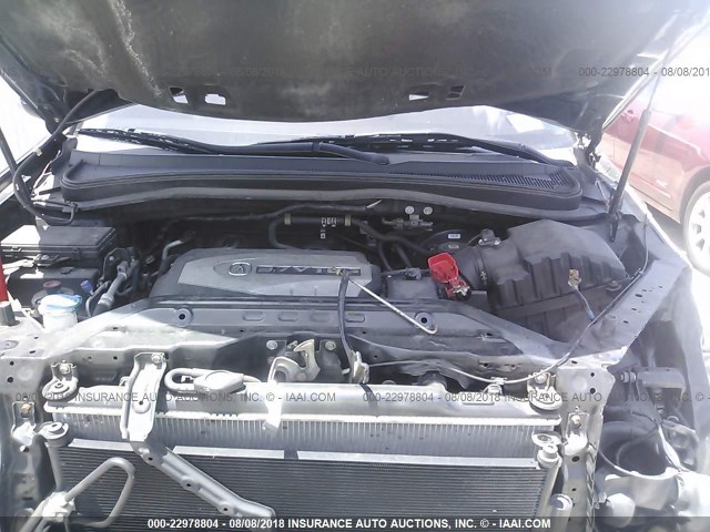 2HNYD28458H554789 - 2008 ACURA MDX TECHNOLOGY BLACK photo 10