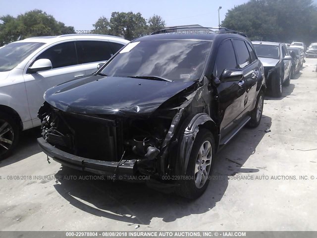 2HNYD28458H554789 - 2008 ACURA MDX TECHNOLOGY BLACK photo 2