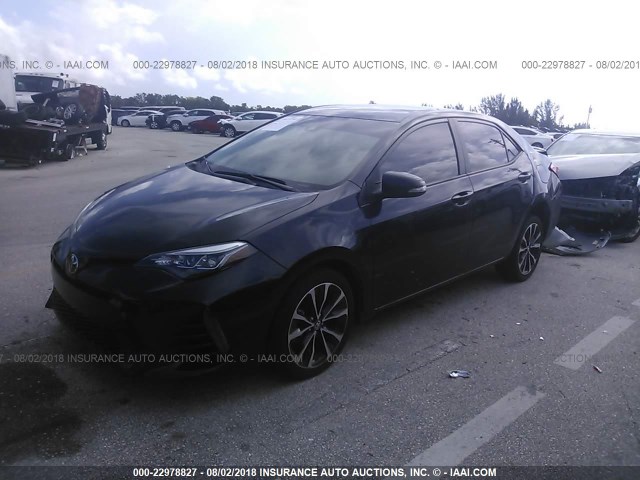 5YFBURHEXHP609065 - 2017 TOYOTA COROLLA L/LE/XLE/SE/XSE BLACK photo 2