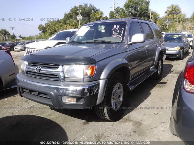 JT3GN86R720220392 - 2002 TOYOTA 4RUNNER SR5 GRAY photo 2