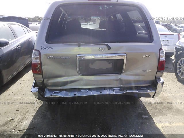 JT3GN86R720220392 - 2002 TOYOTA 4RUNNER SR5 GRAY photo 6