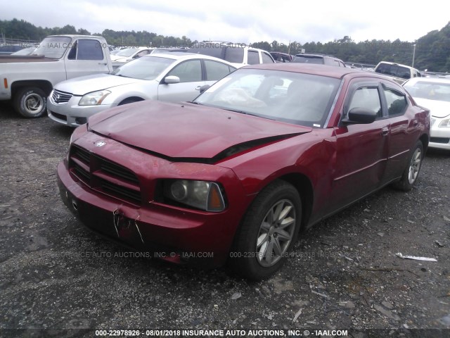 2B3KA43G37H863615 - 2007 DODGE CHARGER SE/SXT RED photo 2