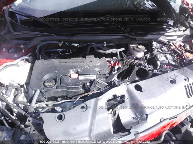 2HGFC2F71HH557056 - 2017 HONDA CIVIC EX RED photo 10