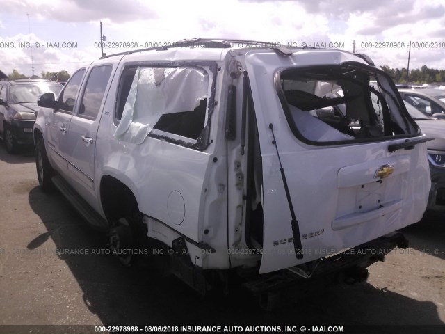 1GNFC36J49R290214 - 2009 CHEVROLET SUBURBAN C1500 LTZ WHITE photo 3