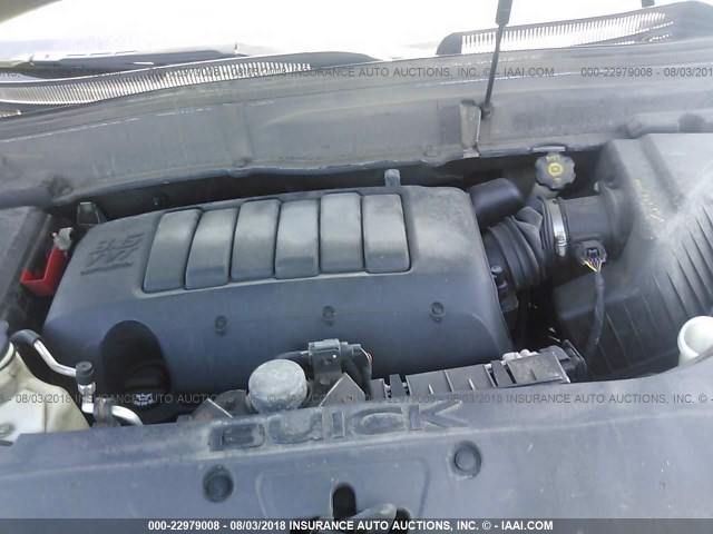 5GAKVBED6BJ100037 - 2011 BUICK ENCLAVE CXL მუქი ყავისფერი ფოტო 10