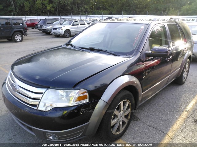 1FMDK05W68GA18431 - 2008 FORD TAURUS X SEL BLACK photo 2