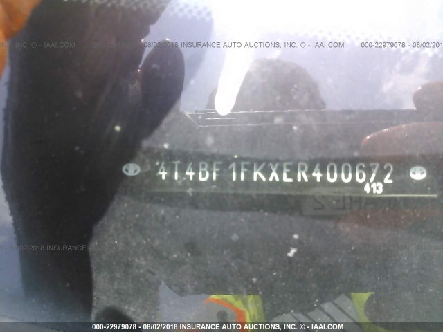 4T4BF1FKXER400672 - 2014 TOYOTA CAMRY L/SE/LE/XLE 灰色 照片 9