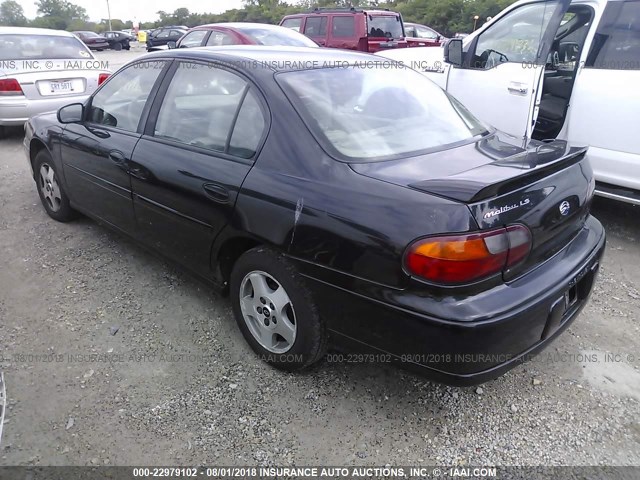 1G1NE52J53M600433 - 2003 CHEVROLET MALIBU LS BLACK photo 3