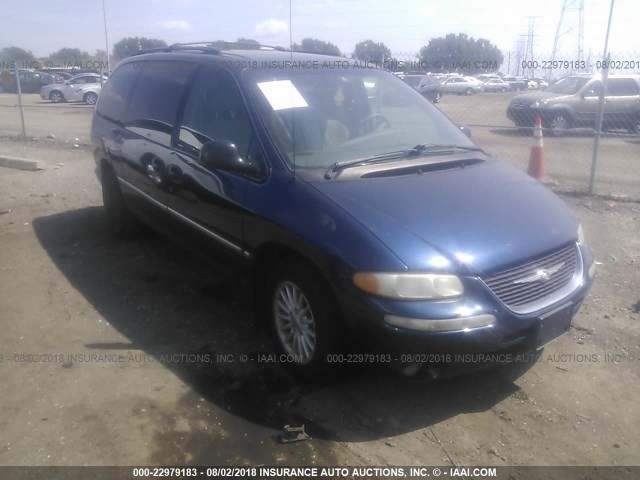 1C4GP54L4YB636173 - 2000 CHRYSLER TOWN & COUNTRY LXI Dark Blue photo 1