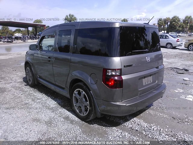 5J6YH18977L002707 - 2007 HONDA ELEMENT SC GRAY photo 3