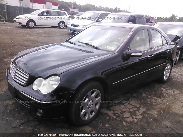 WDBRF92H76F757155 - 2006 MERCEDES-BENZ C GENERATION 2006 280 4MATIC BLACK photo 2