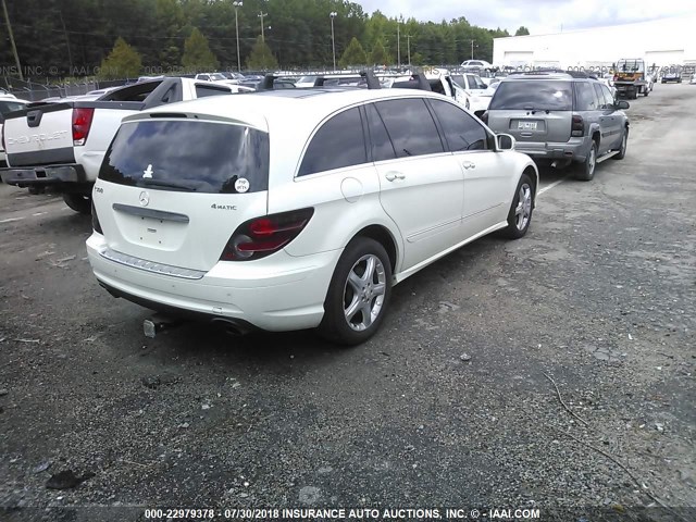 4JGCB65E18A079534 - 2008 MERCEDES-BENZ R 350 WHITE photo 4