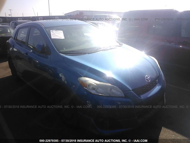 2T1KE40E39C006679 - 2009 TOYOTA COROLLA MATRIX S BLUE photo 1