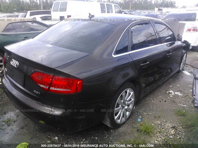 WAUEFAFLXBN018522 - 2011 AUDI A4 PREMIUM PLUS BROWN photo 4