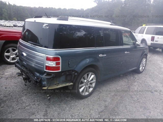 2FMGK5DC7ABA34393 - 2010 FORD FLEX LIMITED BLUE photo 4