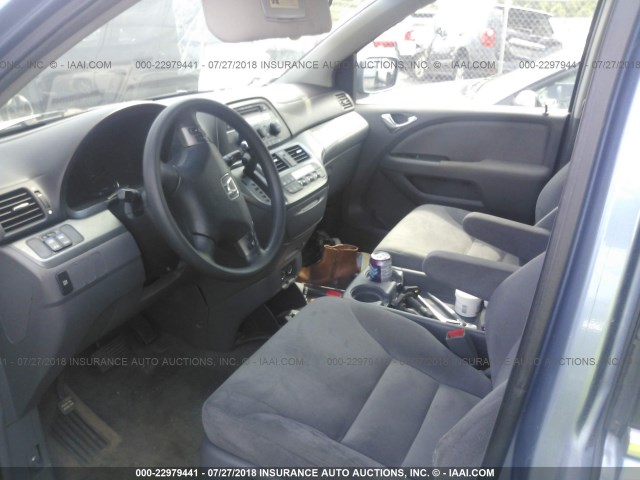 5FNRL38496B128853 - 2006 HONDA ODYSSEY EX BLUE photo 5