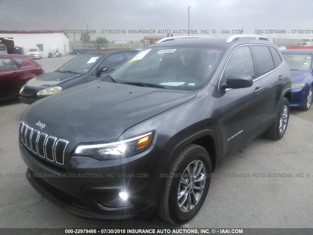 1C4PJMLB2KD181405 - 2019 JEEP CHEROKEE GRAY photo 2