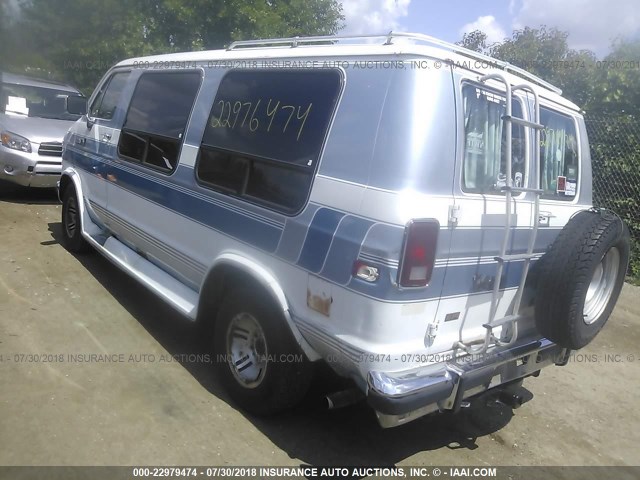 2B6HB21Y3LK704567 - 1990 DODGE RAM VAN B250 WHITE photo 3