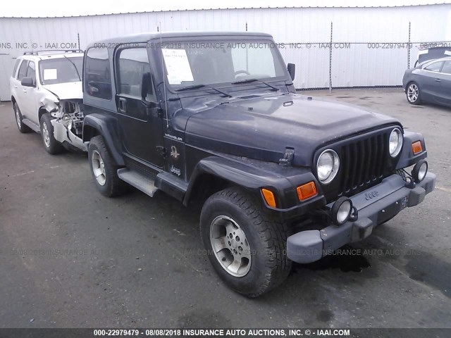 1J4FA59S42P736677 - 2002 JEEP WRANGLER / TJ SAHARA BLACK photo 1